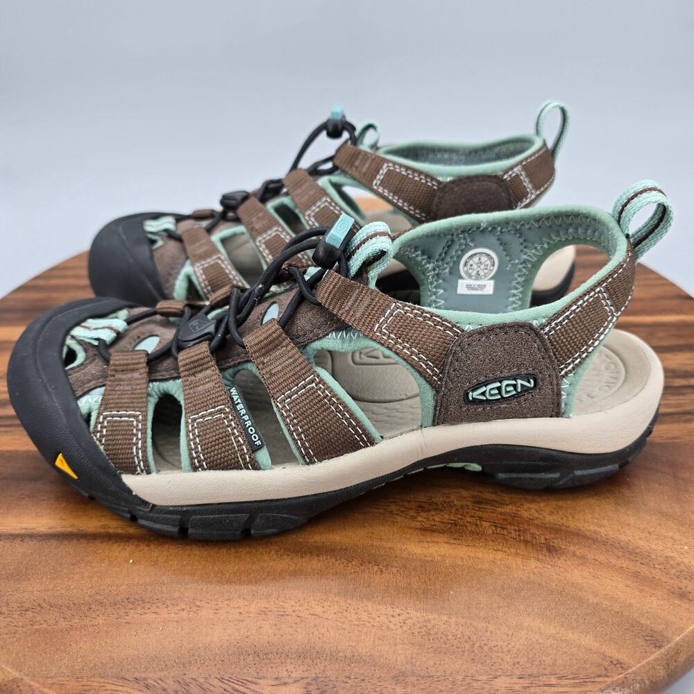 Keen Newport H2 Sandals Women's 6 Brown Sage Blue Hiking Trail Sport Outdoor - Picture 3 of 6